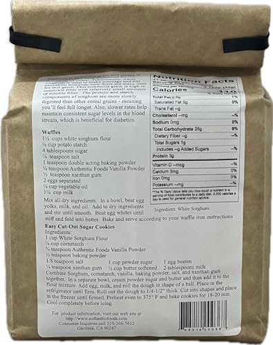 Authentic Foods Sorghum Flour Superfine 3lbs