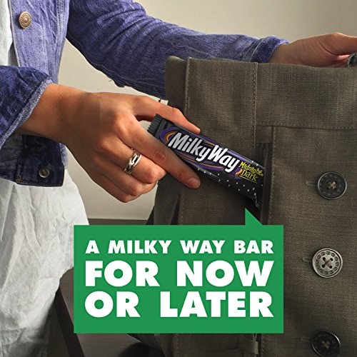 MILKY WAY Dark Chocolate Candy Bars, Midnight Dark, Full Size, 1.76 oz (Pack of 24) Chocolate Bars Bulk
