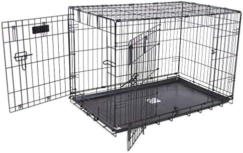 Precision Pet Products Two Door Provalue Wire Dog Crate, 24 Inch, For Pets 15-30 lbs, With 5-Point Locking System