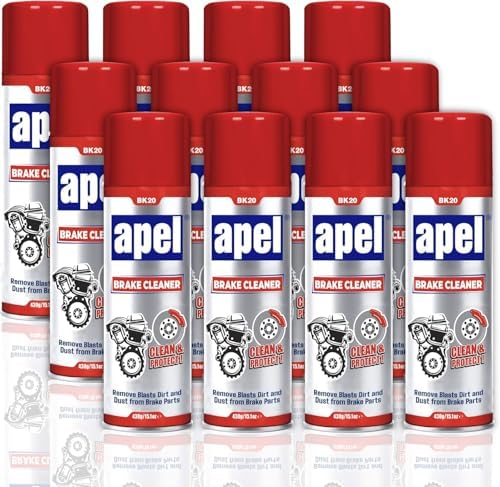 Mitreapel Brake Cleaner (24 x 15.1 fl oz) Non-Chlorinated Brake Parts Cleaner for Disc, Pads, Calipers, Springs, Rotors and Clutch (Pack of 24)
