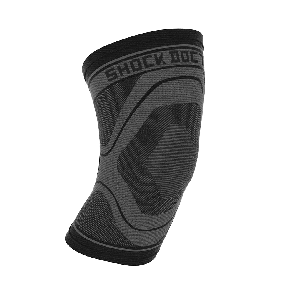 Shock Doctor Knee Compression Sleeve Knee Support Sleeve - Relieves Arthritis Pain, Tendonitis, and Patella Alignment Injuries for Men & Women - Includes 1 Sleeve (1 unit)