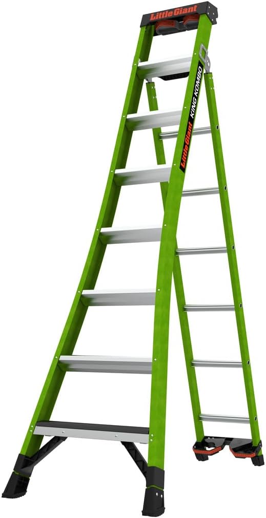 Little Giant King Kombo, 6 ft Fiberglass Multi-Position Ladder, 13906-001