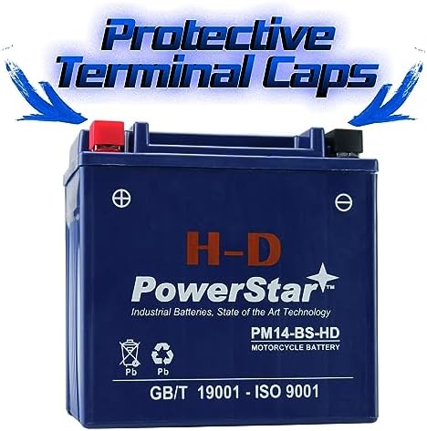PowerStar YTX14-BS UTV Battery Replacement for Honda Pioneer 1000, Pioneer 700, MUV700, Pioneer 500
