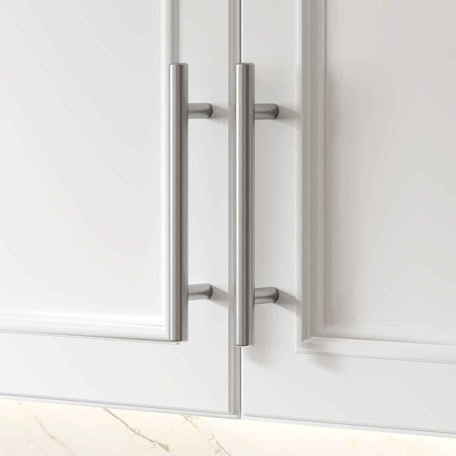 Goldenwarm 5 Pack 3 inch Gold Cabinet Handles Brushed Gold Cabinet Pulls | Gold Dresser Drawer Handles Stainless Steel Drawer Pulls for Kitchen Bathroom Bedroom, Easy to Install