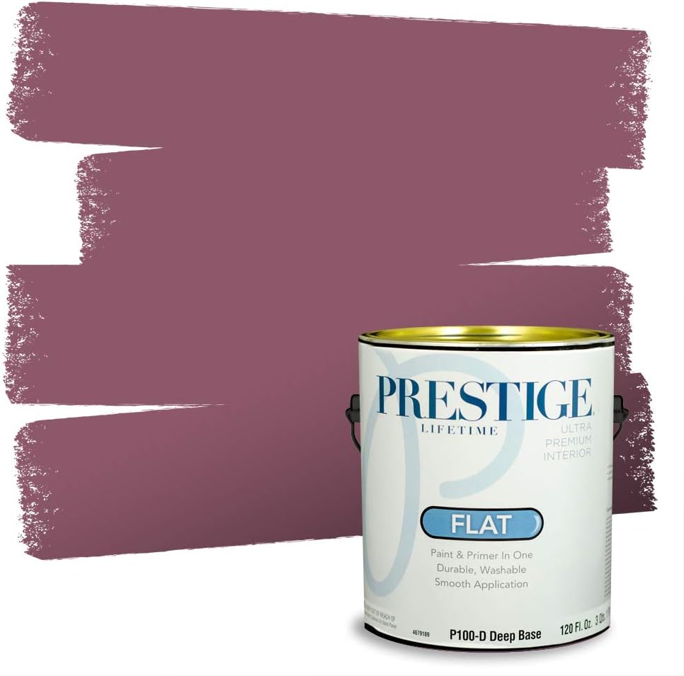 PRESTIGE E500-P-SW6303 Exterior Paint and Primer in One, 1-Gallon, Semi-Gloss, Comparable Match of Sherwin Williams Rose Colored, 1 Gallon, SW17-Rose