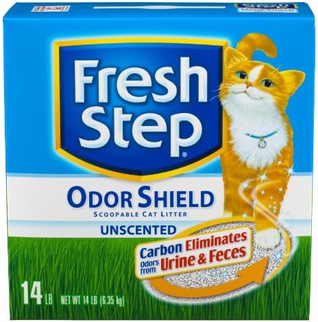 Fresh Step Simply Unscented Clumping Litter, Fresh Step Unscented Cat Litter With Activated Charcoal Technology, 14 lb. Box