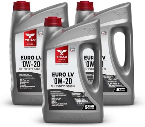 TRIAX Euro LV 0W-20 Full Synthetic European Car Engine Oil | 15K Miles | Compatible with BMW LL-12+, LL-17+, MB 229.71, VW 508.00/509.00 (1 Quart)
