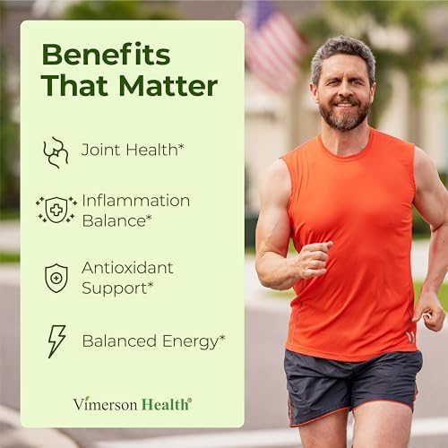Turmeric Curcumin Supplement with Green Tea Extract (ECGC) & Vitamin C for Joint Health, Energy & Inflammation Balance - Organic Tumeric Curcumin with Black Pepper - Gluten-Free, Non-GMO - 60 Capsules