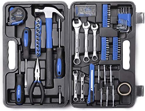 CARTMAN 148-Piece Automotive And Household Tool Set, Blue Repair Kit Case