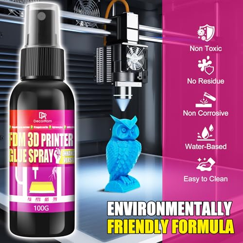 3D Printer Adhesive Glue, 7oz Strong Grip Reduces Warping for PLA, ABS, ASA, PETG Filament & No Residue 3D Printing Glue