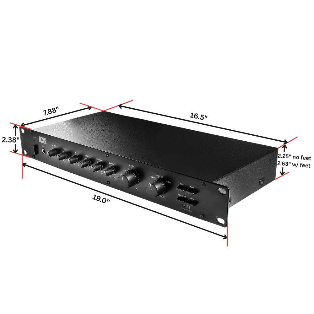 OSD Audio Pre-1 High Definition Preamplifier – Multi Source Select Phono Ready