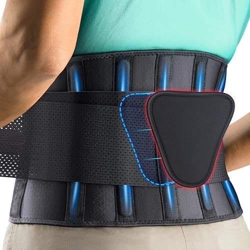 FEATOL Back Brace Support Belt-Lumbar Support Back Brace for Back Pain, Sciatica, Scoliosis