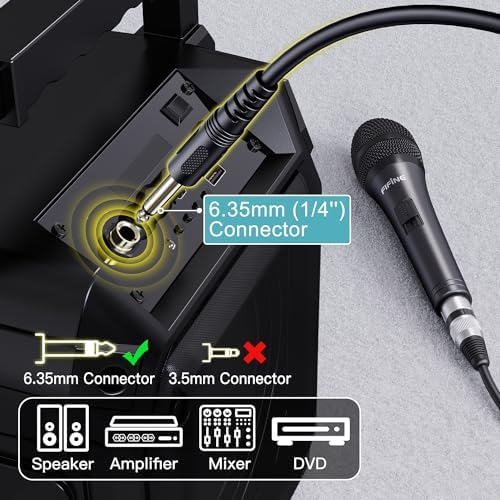 FIFINE K6 Karaoke Microphone, Dynamic Vocal Microphone for Singing