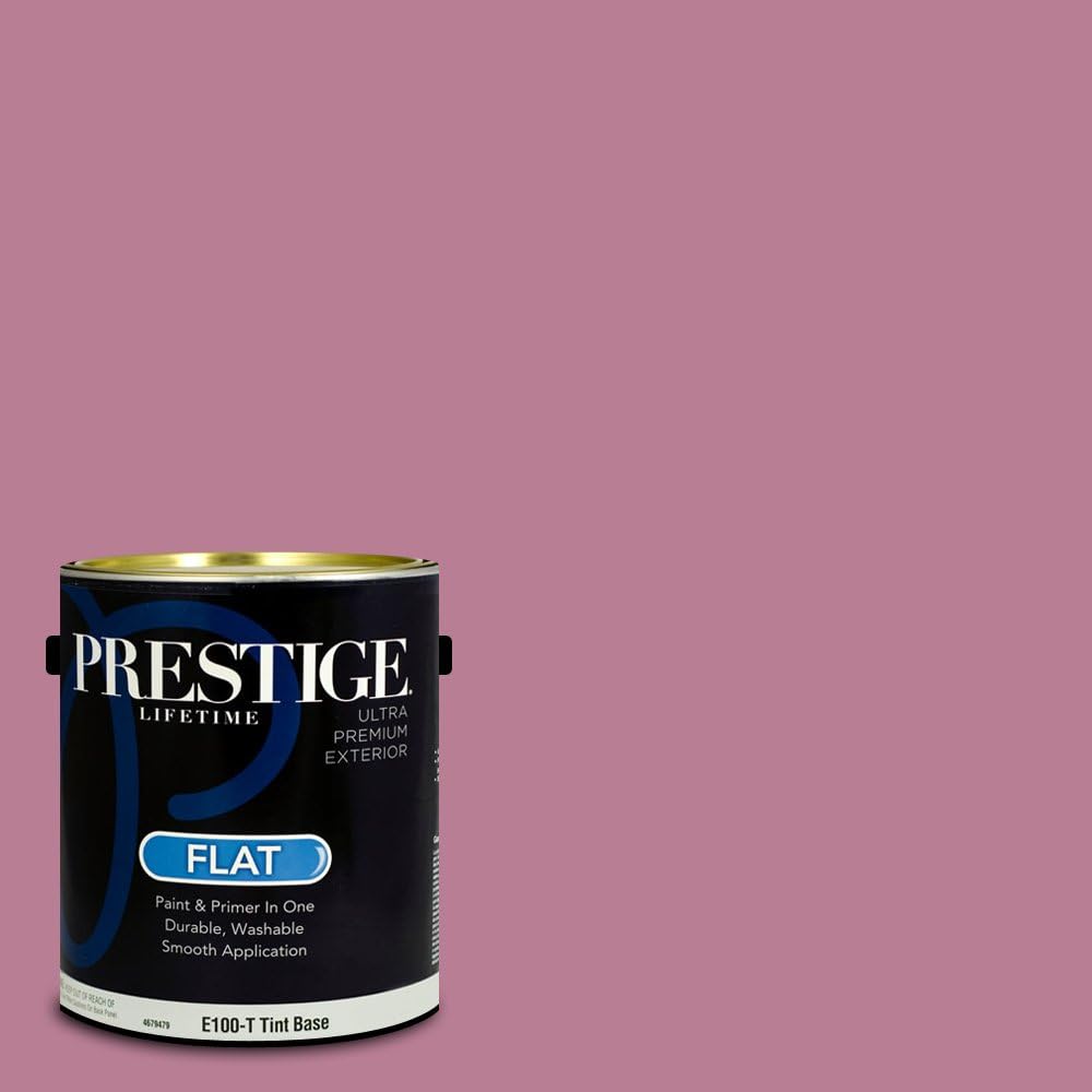 PRESTIGE Paints Exterior Paint and Primer In One, 1-Gallon, Flat, Comparable Match of Sherwin Williams* Red Clover*