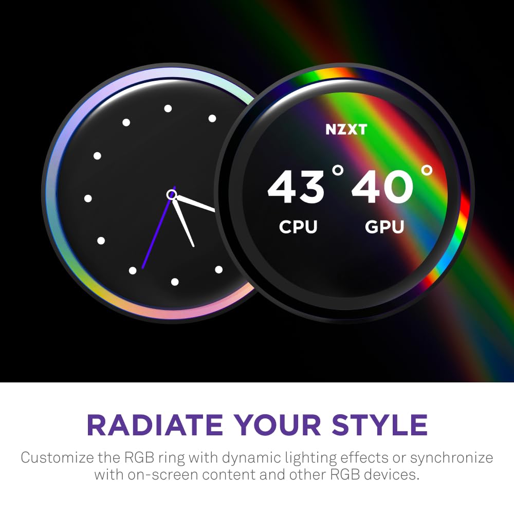NZXT Kraken Elite 360 RGB - 360mm AIO CPU Cooler, LCD - White | 360mm RGB AIO with 2.36-inch LCD and F360 RGB Core fan. Flagship display cooling with synced RGB via CAM.