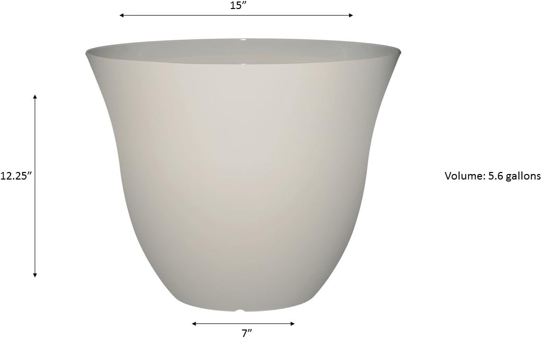 15" Honeysuckle Planter in Grained Beige