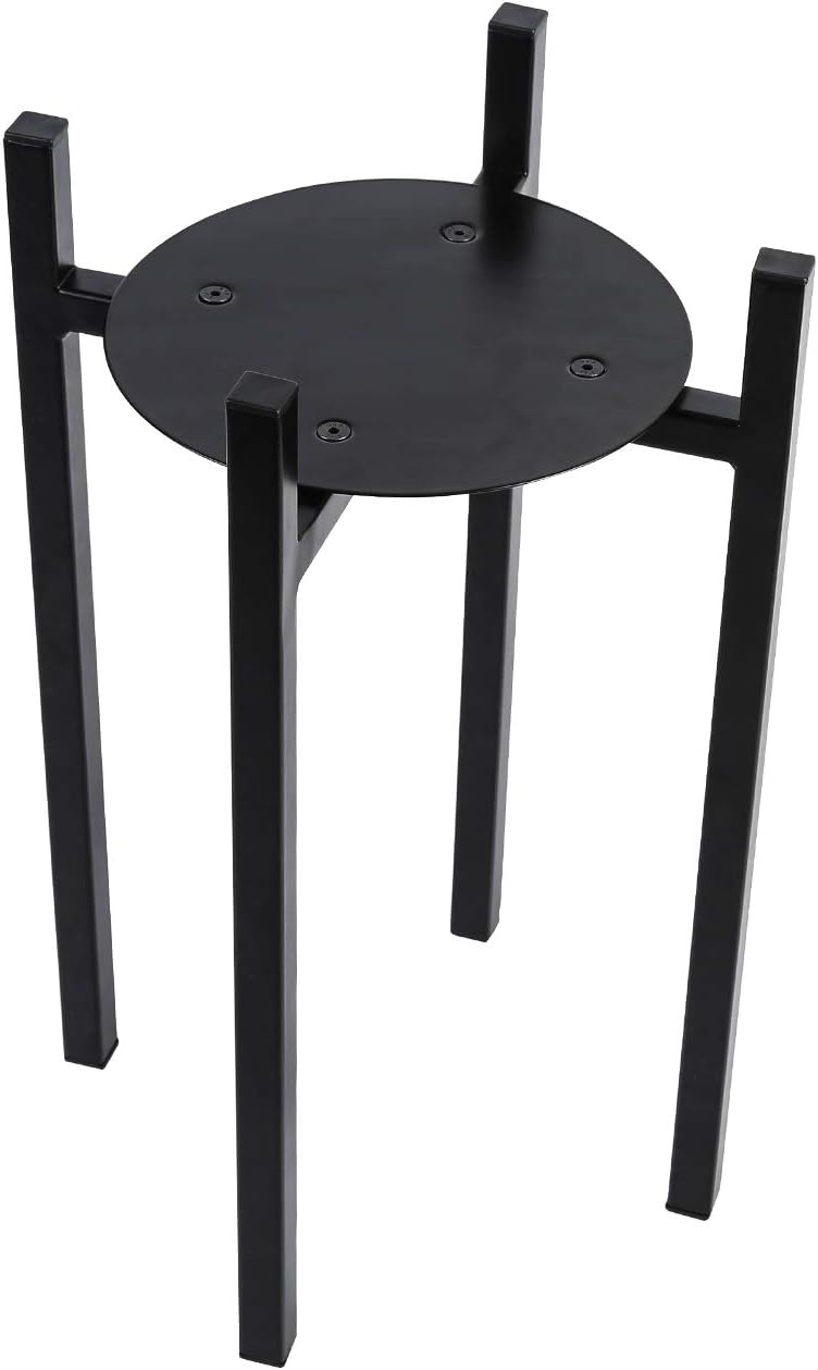 Sunnyglade 15" High Plant Stand Indoor Metal Potted Plant Holder Sturdy | Plant Stand Indoor Galvanized Steel Pot Stand with Stylish Mid-Century