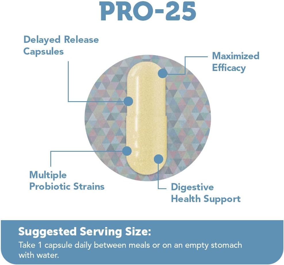 Vitamin Bounty Pro-25 Probiotics for Women & Men - 25 Billion CFU - Probiotic Prebiotic for Digestive Health & Gut Support with Lactobacillus
