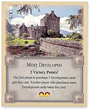Longest Turn, Most Developed and Port of Call Cards compatible with Catan's Settlers of Catan 5th Edition, Seafarers