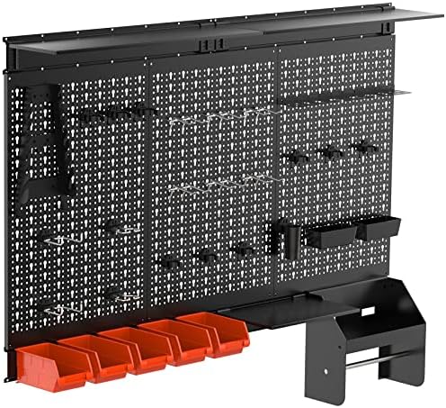 TORACK Pegboard Wall Organizer Kit 48x24 in, Garage Metal Tool Pegboard