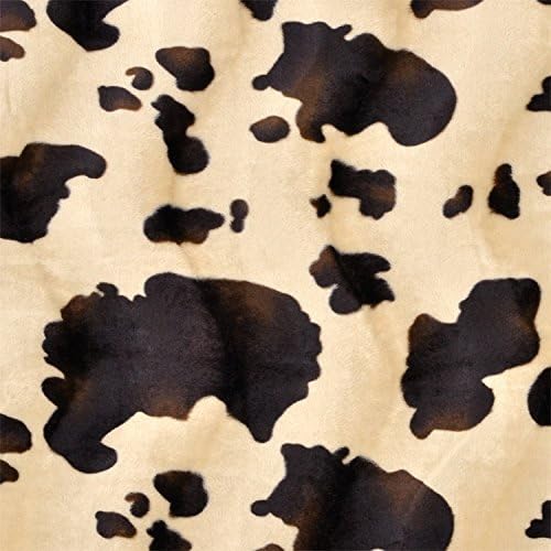 Brown/Ivory Pony Velboa Faux Fur Fabric - by The Yard
