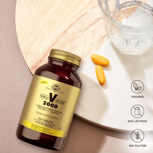 Solgar Formula VM-2000 (Multinutrient System), 180 Tablets - Contains Zinc | Premium Quality Multiple - Supports A Healthy Immune System - Vegan