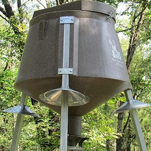 BOSS Buck Varmint Funnels Durable Lightweight Galvanized Steel Protective Squirrel Funnels with Self Tapping Screws for Game Feeder, Set of 3