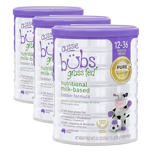Bubs 365 Day Grass Fed Infant Formula for 0-12 Months, Non-GMO Milk, 20oz | Cow Milk-Based Powder with Iron, DHA, Prebiotics & Probiotics to Support Gentle, Digestive Health
