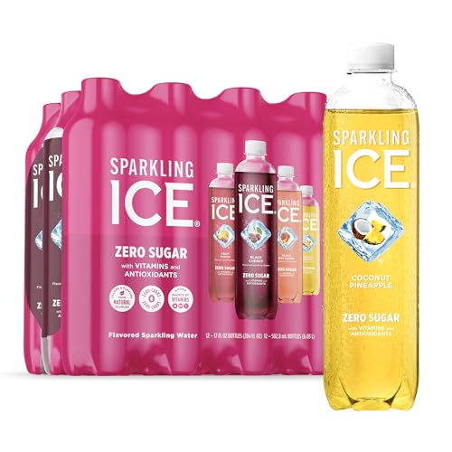 Sparkling Ice Purple Variety Pack, Flavored Water, Zero Sugar, with Vitamins and Antioxidants, 17 fl oz, 12 count (Black Raspberry, Cherry Limeade, Orange Mango, Kiwi Strawberry)