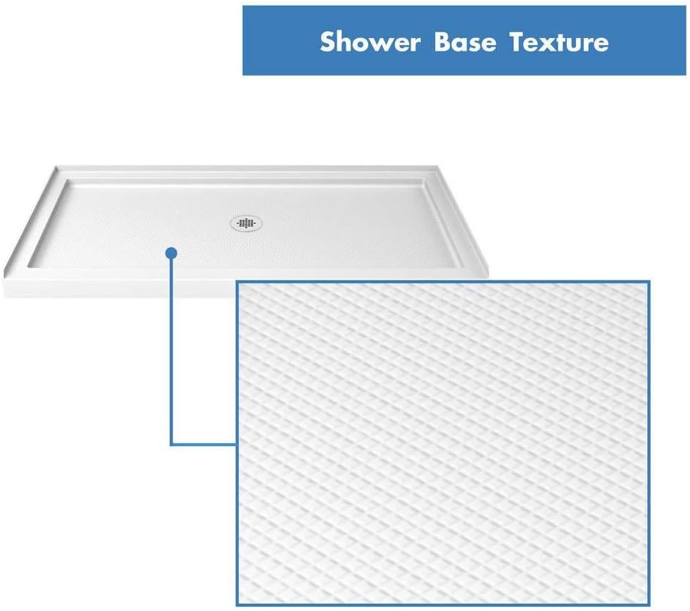DreamLine SlimLine 32 in. D x 32 in. W x 2 3/4 in. H Center Drain Single Threshold Shower Base in White, DLT-1132320