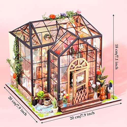 GuDoQi DIY Miniature Dollhouse Kit with Furniture, Tiny House kit 1:24 Scale, Need to Assemble Around 30 Hours