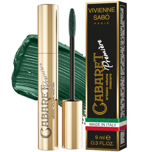 Vivienne Sabó Cabaret Premiere Black Mascara, Volume and Length, Defining, Curling, No Flaking, No Clumping, Smudge Proof, Washable, Cruelty-Free, Made in Europe, (01 Black), 0.3 Fl Oz, 1 Pack