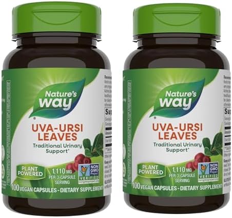 Nature's Way Uva Ursi, 1,440 mg per Serving, 100 Capsules (Packaging May Vary)