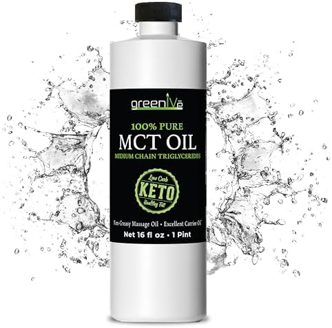 MCT Oil 100% Pure C8 C10 Caprylic Capric Acid Non-GMO Keto Paleo Bulletproof Coffee Creamer Energy Fuel Carrier Oil Skin Hair Massage Oil