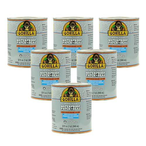 Gorilla Patch & Seal Liquid Rubber Waterproof Sealant, Black, 32 oz