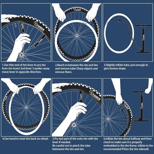 2-PCS 20" Bike Tubes 20x1.75/2.125 Premium Butyl Bike Tire Tubes