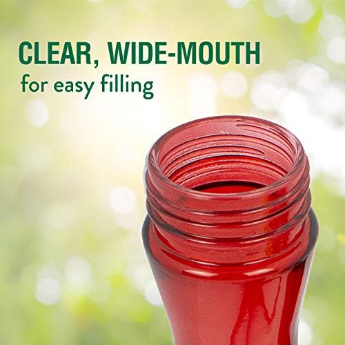 Perky-Pet Red Pinch-Waist Plastic Hummingbird Feeder, 8 oz Capacity | Built-in Bee Guards and Ant Moat for Outdoor Bird Feeding Station and Backyard Wildlife, Hummingbird Feeders for Outdoors