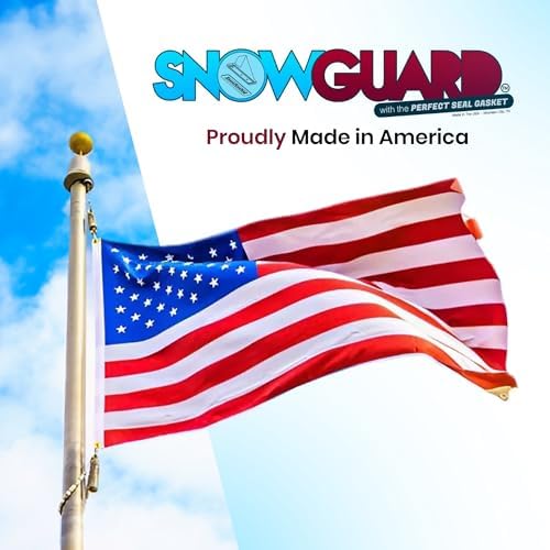 50 Pack Snow Guards for Metal Roofs – with Perfect Seal Gaskets & Screws – Heavy-Duty Polycarbonate Snow Stops Prevent Sliding Snow & Ice –