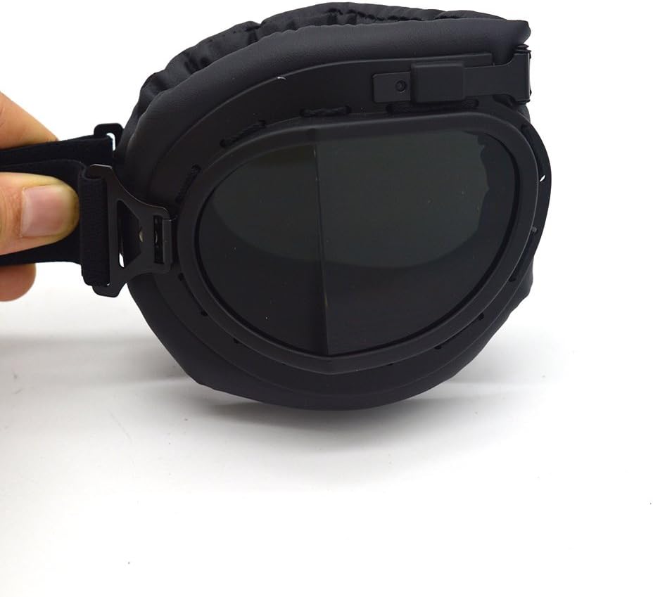 Motorcycle Goggles Anti Fog&Wind&Dust&Sand Aviator Pilot Motocross | Dirt Bike Atv Riding Goggles with Yellow Lens,Fit Over Glasses or Helmet