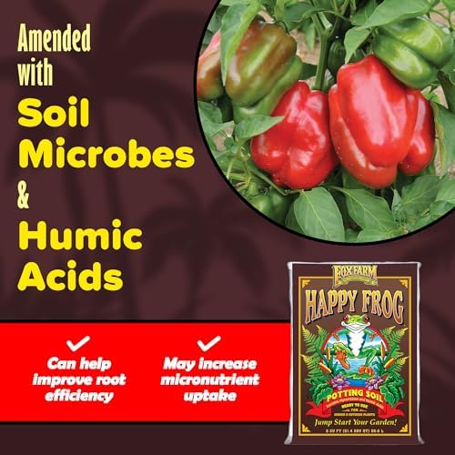FoxFarm Happy Frog Potting Soil, 2cu ft (Pack of 2) - for Indoor/Outdoor Container Plants - Contains Mycorrhizae and Humic Acids
