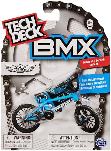 Tech Deck BMX Finger Bike Series 12-Replica Bike Real Metal Frame, Moveable Parts for Flick Tricks Games (Styles Vary)