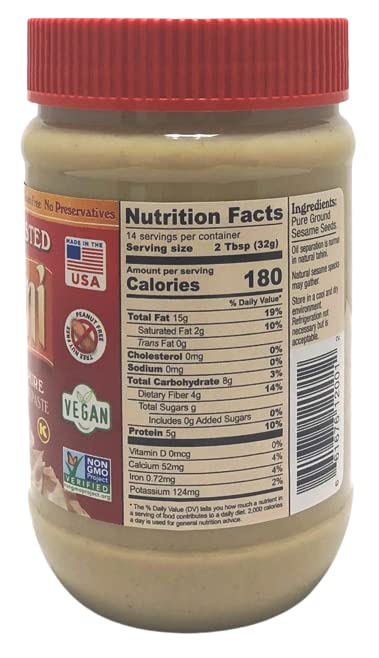 Sesame King Premium Sesame Tahini, Rich Creamy Taste For Hummus and other fine dishes | All-natural, Keto & Paleo friendly | Vegan, Non-gmo, Kosher