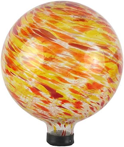 Lily's Home Glass Gazing Ball, A Colorful Addition to Any Garden or Home, Ideal As a Housewarming Gift. 10 Inch (Calming Water)