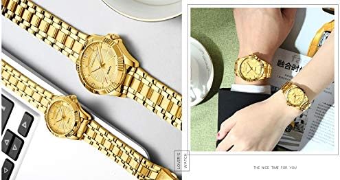 DREAMING Q&P Fq-005 Classic Style Gold Stainless Steel Mens Wrist Watches with Crystals for Man