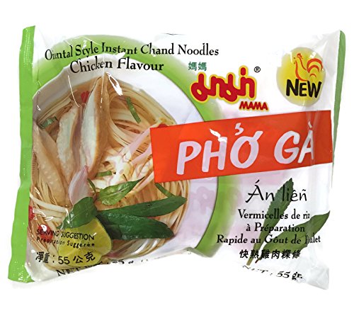 Instant Chand Noodle Soup, 1.93 Oz. Packets (Set of 10) (Beef (Pho Bo) + Chicken (Pho Ga))