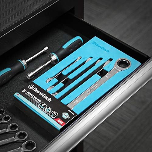 DURATECH Double Box End Ratcheting Wrench Set, SAE, 5-Piece, 5/16" to 7/8"