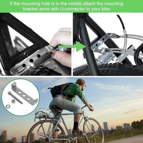 Bike Cargo Rack w/Bungee Cargo Net & Reflective Logo Universal Adjustable Bicycle Rear Luggage Touring Carrier Racks 55lbs Capacity Quick Release