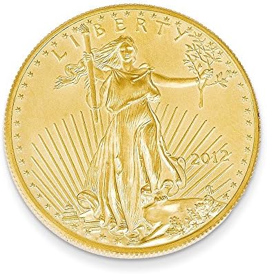 Solid 22K Yellow Gold 1Oz American Eagle Coin (1.28 x 1.28 Inches)