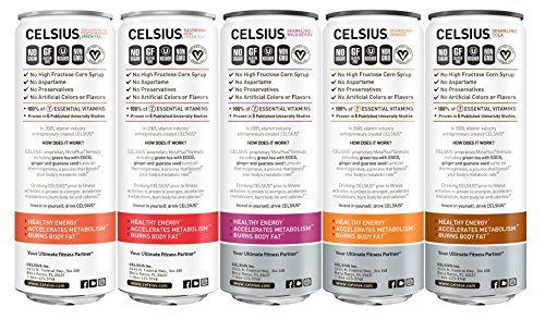 CELSIUS Fitness Drink 9-Flavor Variety Pack, Zero Sugar, Slim Can 12 Fl Oz (Pack of 12)