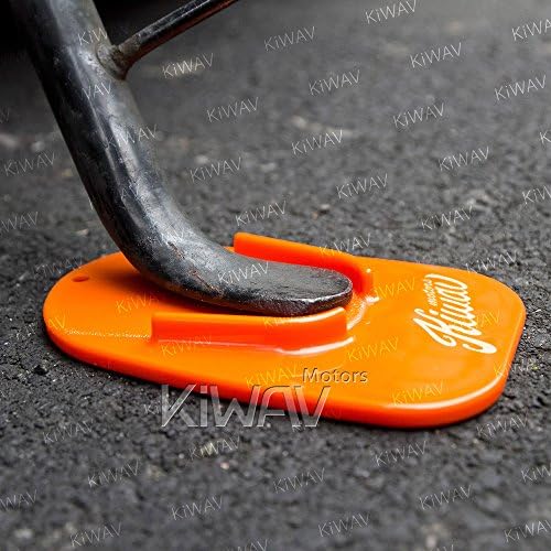 KiWAV Motorcycle Kickstand Pad Plate Support Accessory - Black - Soft Ground, Grass, Hot Pavement, Outdoor Parking, Anti Sinking